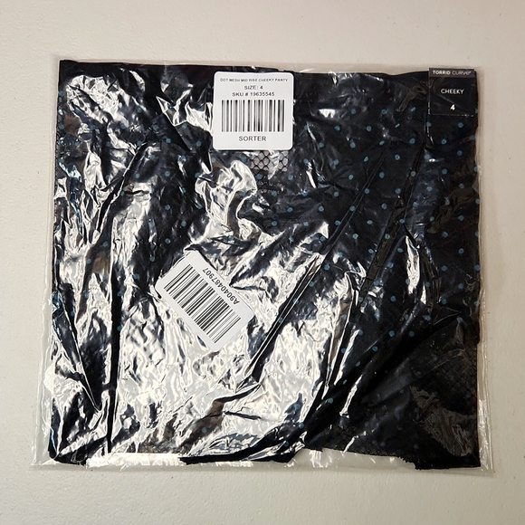 ♥️NWT VINTAGE TORRID PANTY - MESH POLKA DOT - MID-RISE - CHEEKY - PLUS SIZE - Picture 4 of 9